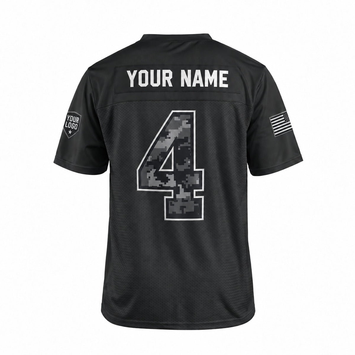 Personalized Buffalo Bills 2026 Salute to Service Football Jersey – Black, Custom Name Patch, Team Name, Number & Logo-4
