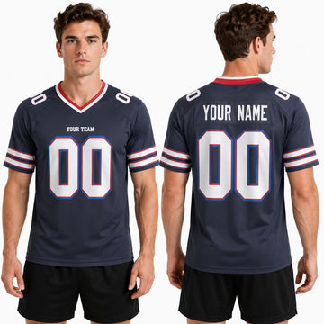 Personalized Buffalo Bills Football Jersey – Navy Inverted Team Game Day Style, Custom Name & Number-1