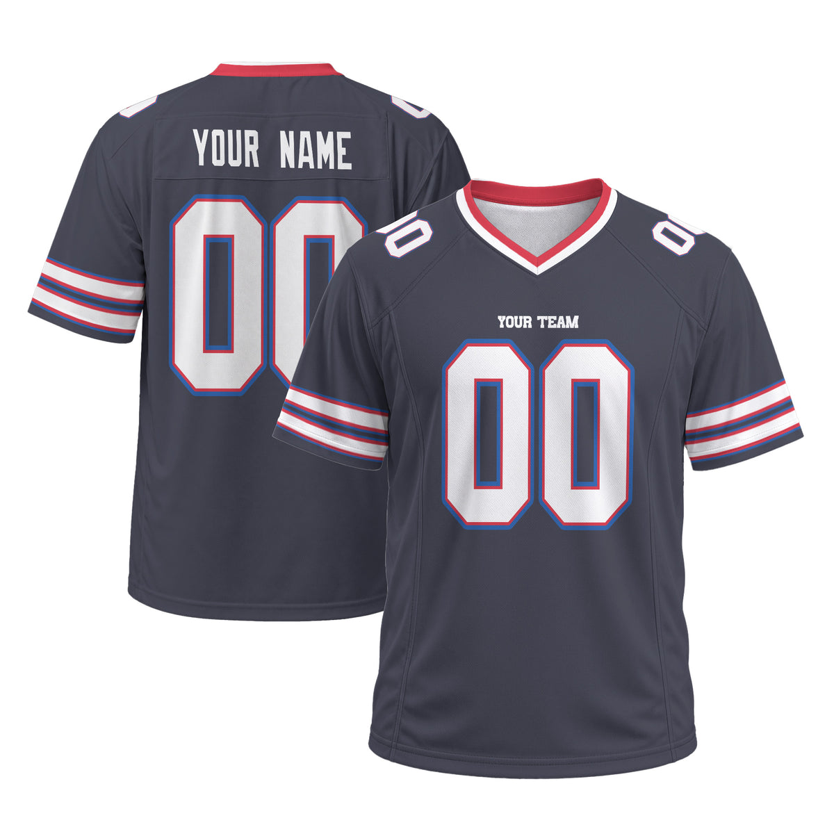 Personalized Buffalo Bills Football Jersey – Navy Inverted Team Game Day Style, Custom Name & Number-3