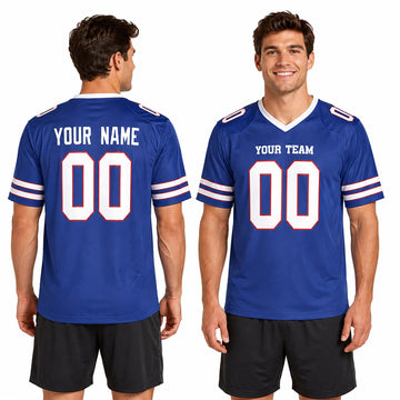 Personalized Buffalo Bills Football Jersey - Royal Fan Style, Custom Name & Number-1