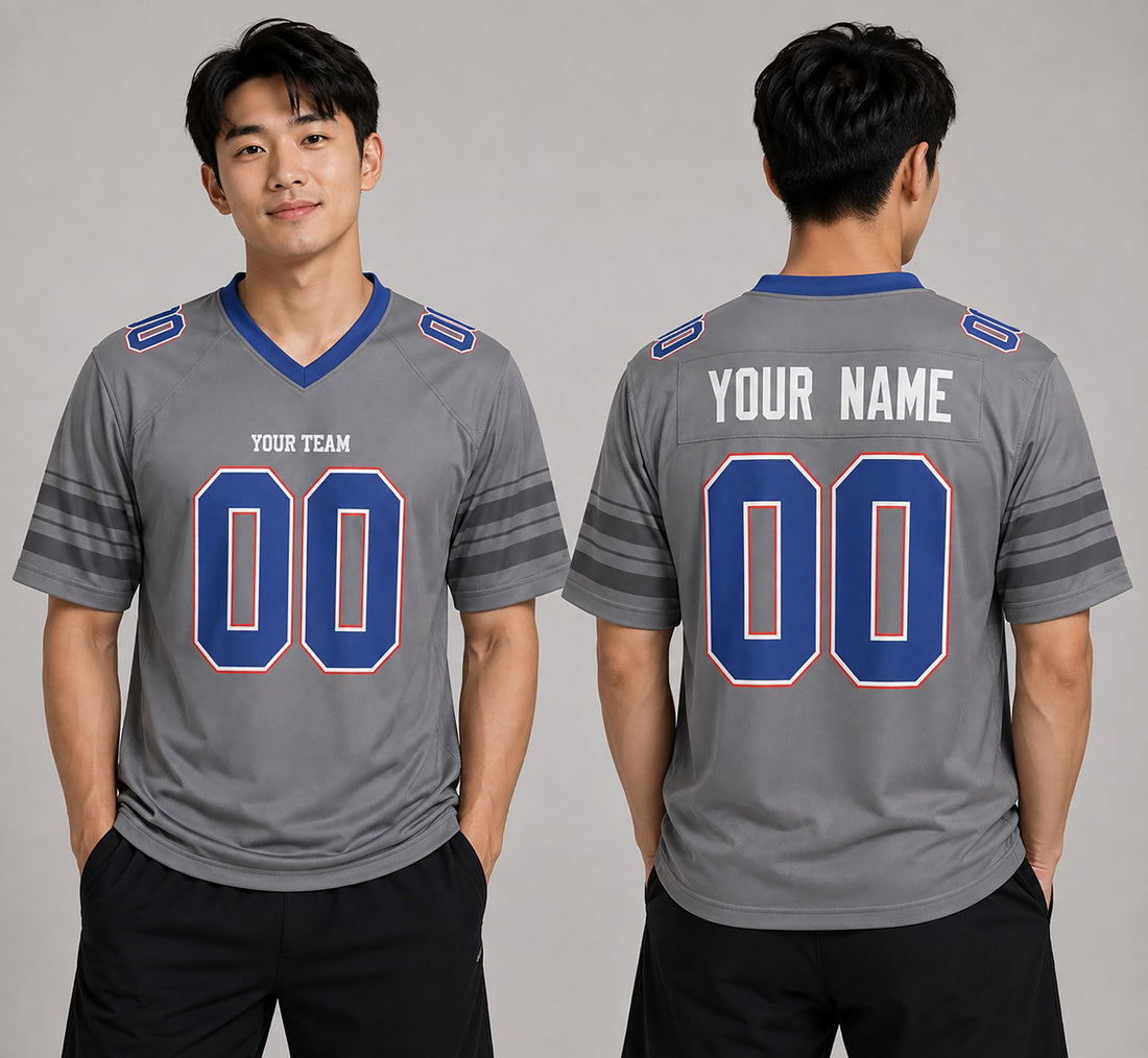 Personalized Buffalo Bills Football Jersey – Gray City Game Style, Custom Name & Number-1