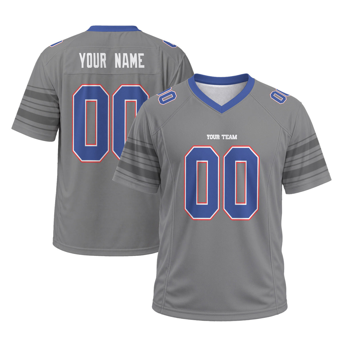 Personalized Buffalo Bills Football Jersey – Gray City Game Style, Custom Name & Number-3