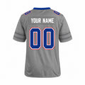 Personalized Buffalo Bills Football Jersey – Gray Nickel City Style, Custom Name Patch, Team Name, Number & Logo-4