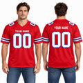 Personalized Buffalo Bills Football Jersey – Red Alternate Style, Custom Name Patch, Team Name, Number & Logo-1