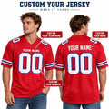Personalized Buffalo Bills Football Jersey – Red Alternate Style, Custom Name Patch, Team Name, Number & Logo-2