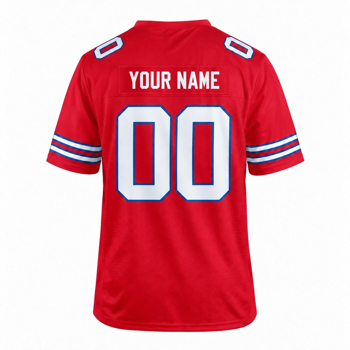 Personalized Buffalo Bills Football Jersey – Red Alternate Style, Custom Name Patch, Team Name, Number & Logo-4