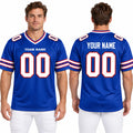Personalized Buffalo Bills Football Jersey – Royal Game Style, Custom Name Patch, Team Name, Number & Logo-1