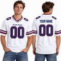 Personalized Buffalo Bills Football Jersey – White Game Style, Custom Name Patch, Team Name, Number & Logo-1