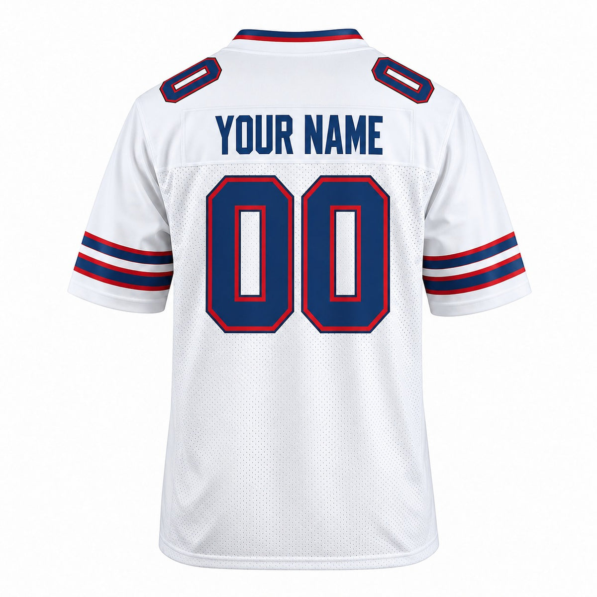 Personalized Buffalo Bills Football Jersey – White Game Style, Custom Name Patch, Team Name, Number & Logo-4