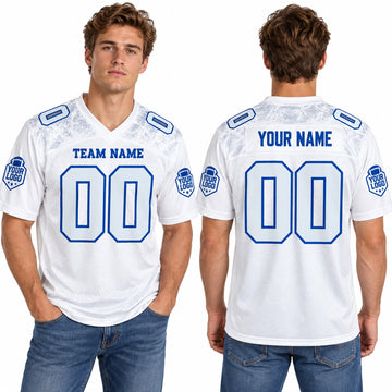 Personalized Buffalo Bills Football Jersey – White Rivalries Limited Style, Custom Name Patch, Team Name, Number & Logo-1