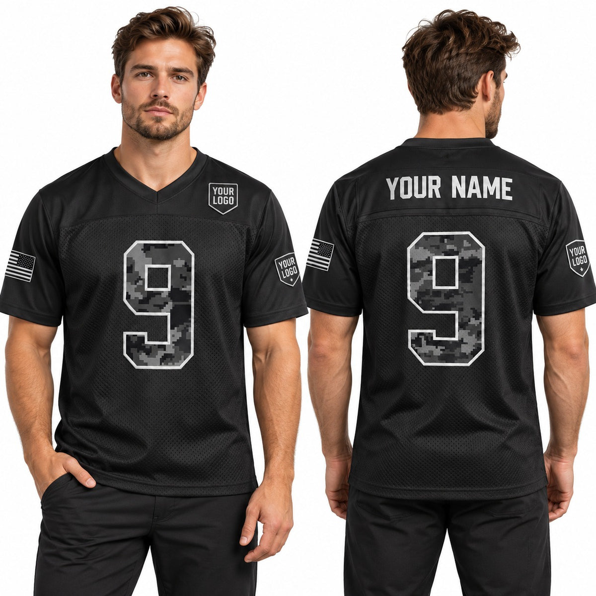 Personalized Carolina Panthers 2026 Salute to Service Football Jersey – Black, Custom Name Patch, Team Name, Number & Logo-1