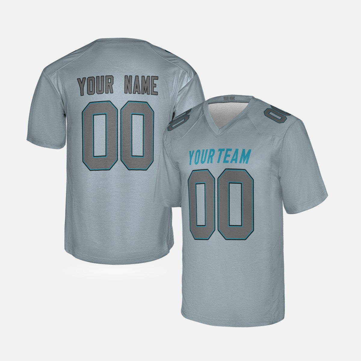 Personalized Carolina Panthers Football Jersey - Gray Atmosphere Fashion Game Style, Custom Name & Number-3