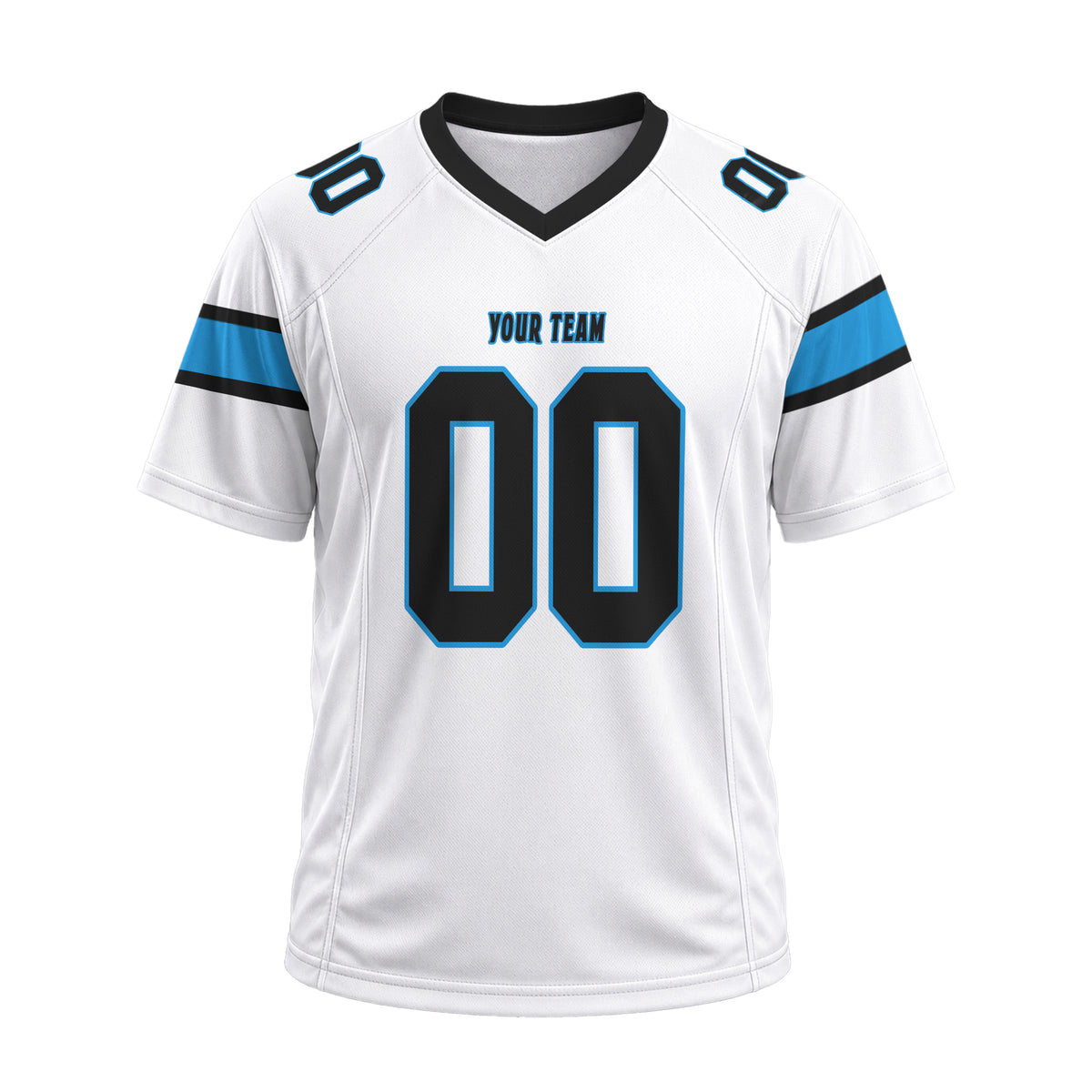 Personalized Carolina Panthers Football Jersey – White Fuse Game Day Style, Custom Name & Number-4