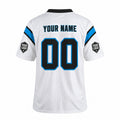 Personalized Carolina Panthers Football Jersey – White Game Style, Custom Name Patch, Team Name, Number & Logo-4