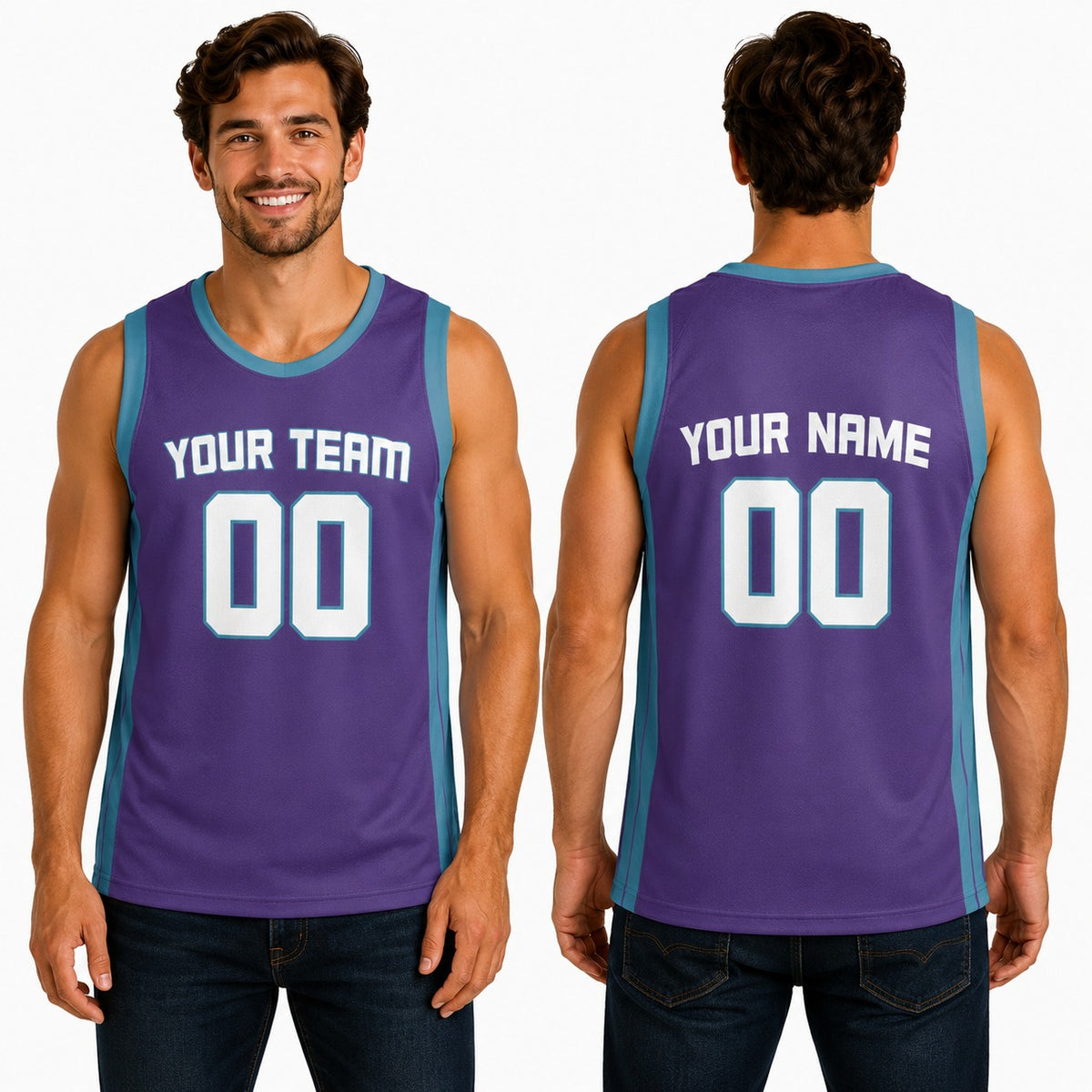 Personalized Charlotte Hornets Basketball Jersey - Purple Swingman Statement Style, Custom Name & Number-1