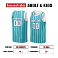 Personalized Charlotte Hornets Basketball Jersey - Teal Fast Break Player Icon Style, Custom Name & Number-2