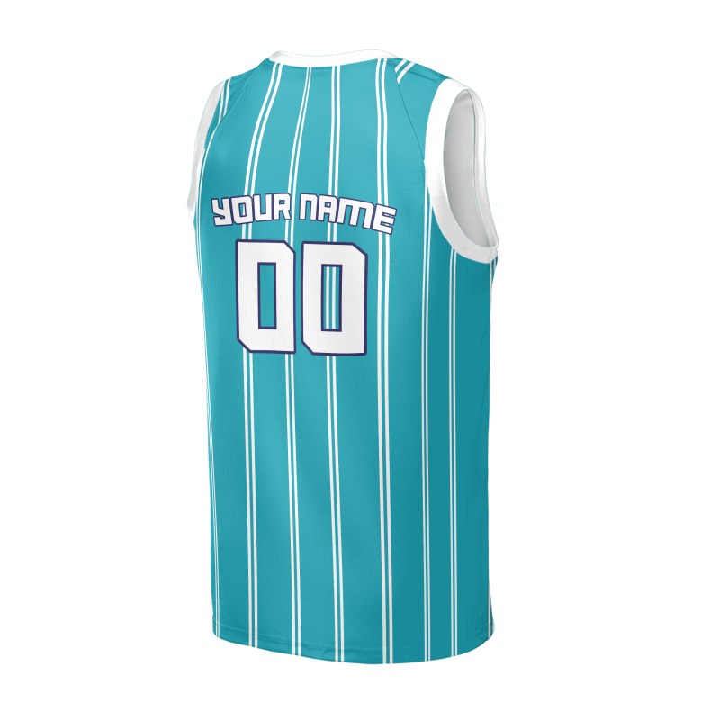Personalized Charlotte Hornets Basketball Jersey - Teal Fast Break Player Icon Style, Custom Name & Number-4