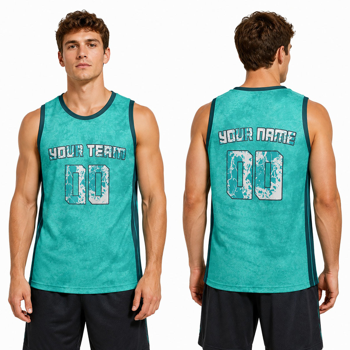 Personalized Charlotte Hornets Basketball Jersey - Teal Swingman Select Series Style, Custom Name & Number-1