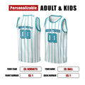 Personalized Charlotte Hornets Basketball Jersey - White Swingman Association Style, Custom Name & Number-2