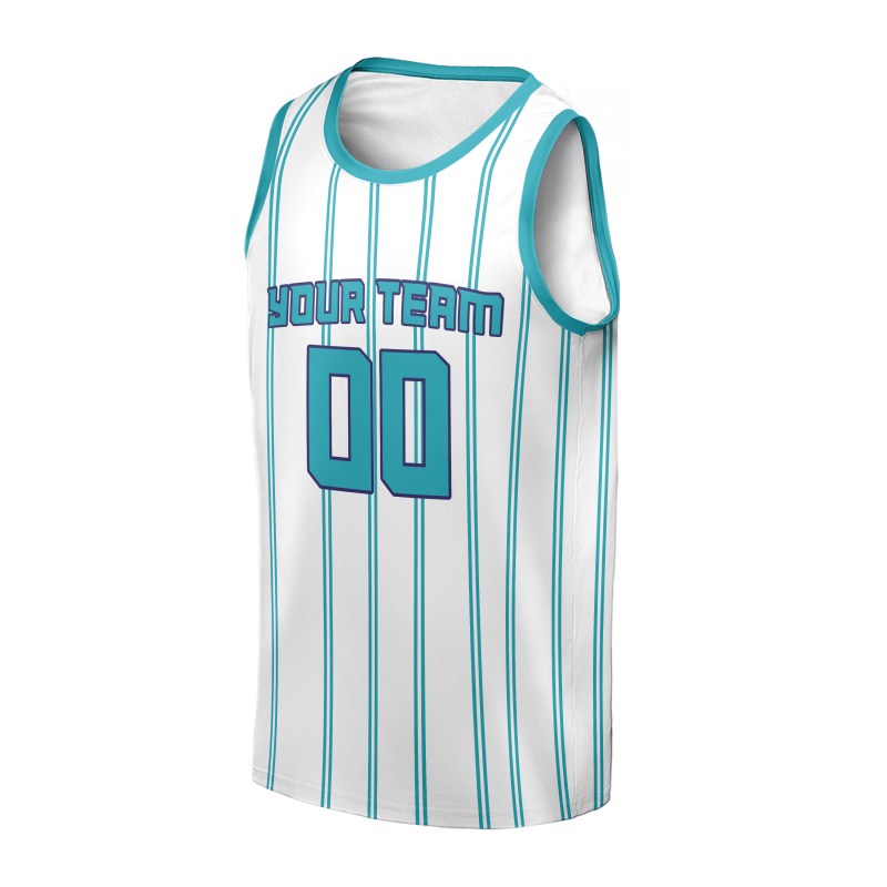 Personalized Charlotte Hornets Basketball Jersey - White Swingman Association Style, Custom Name & Number-3