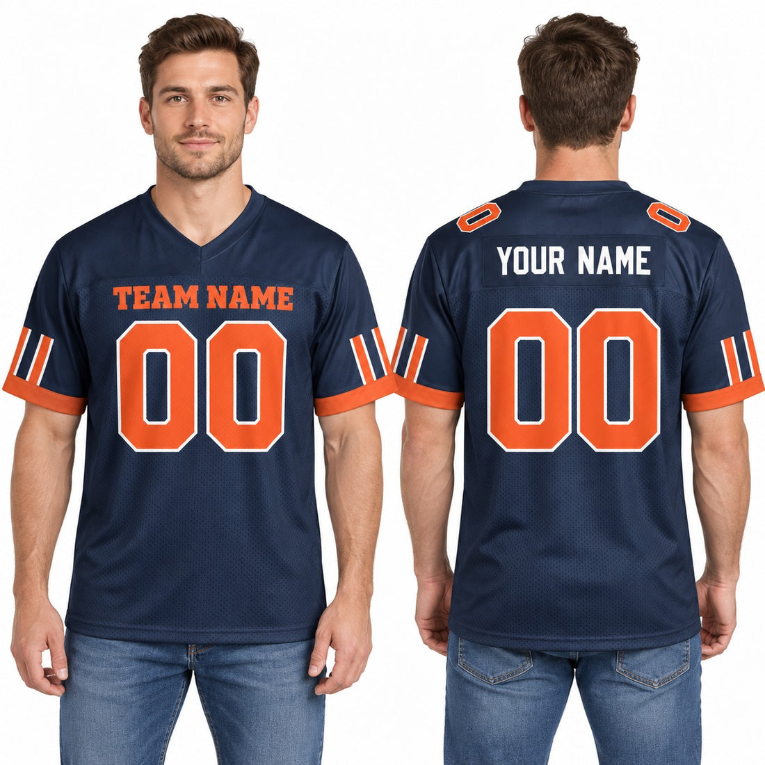 Personalized Chicago Bears 2026 Football Jersey – Navy Rivalries Style, Custom Name Patch, Team Name, Number & Logo-1