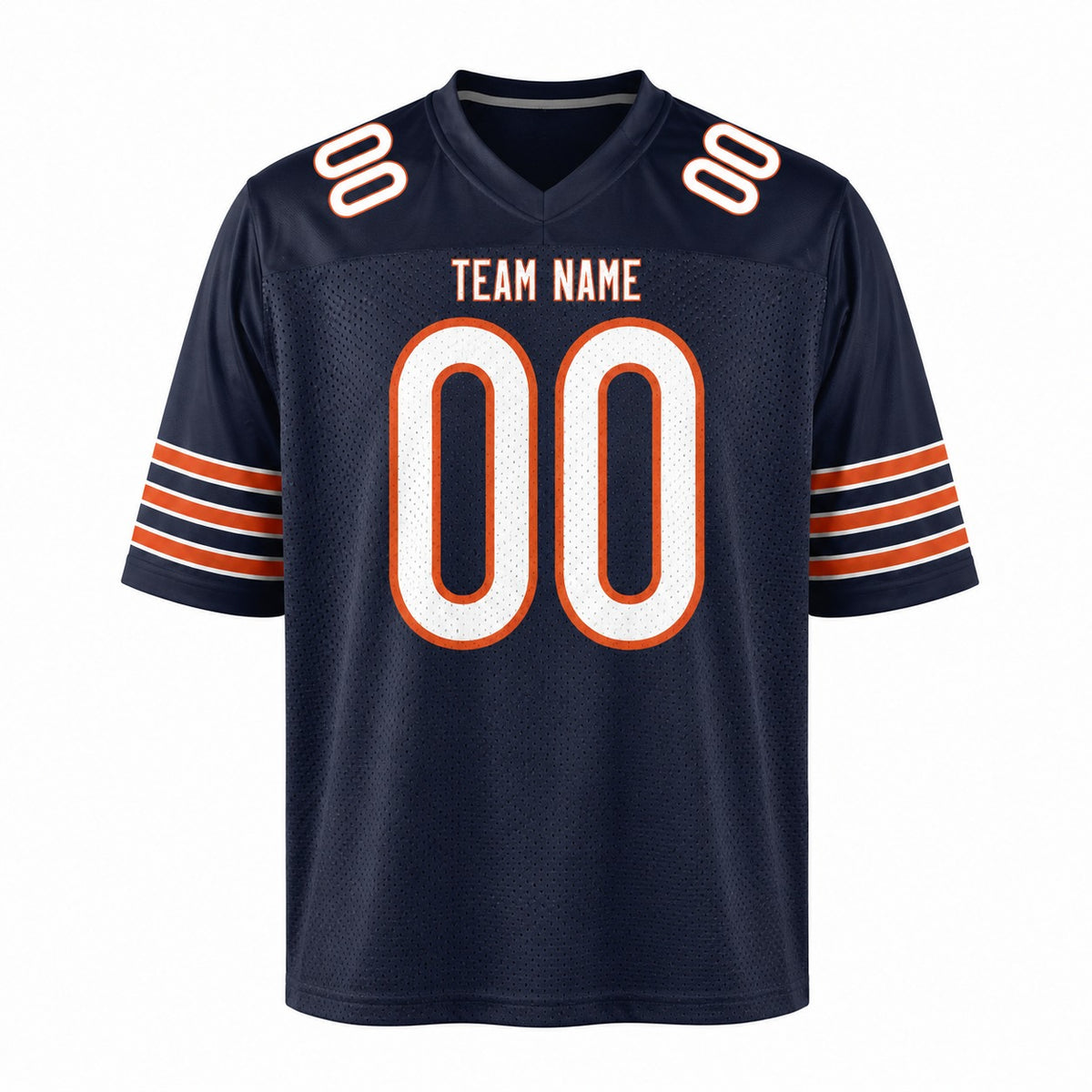 Personalized Chicago Bears Football Jersey – Navy Game Style, Custom Name Patch, Team Name, Number & Logo-3