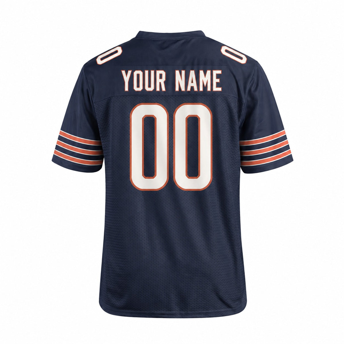 Personalized Chicago Bears Football Jersey – Navy Game Style, Custom Name Patch, Team Name, Number & Logo-4