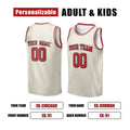 Personalized Chicago Bulls Basketball Jersey - Cream Swingman Style, Custom Name & Number-2
