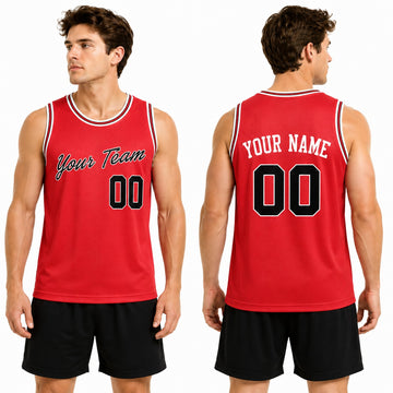 Personalized Chicago Bulls Basketball Jersey - Red 1984/85 Hardwood Classics Swingman Style, Custom Name & Number-1