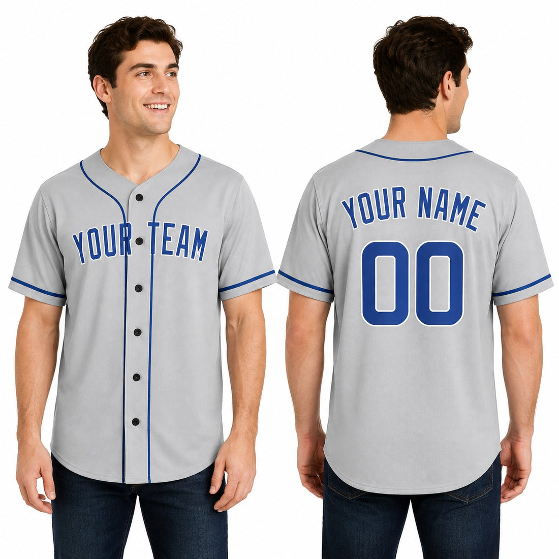 Personalized Chicago Cubs Baseball Jersey - Gray Road Team Style, Custom Name & Number-1