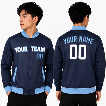 Personalized Chicago Cubs Varsity Jacket – Navy City Style, Custom Name & Number-1