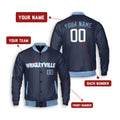 Personalized Chicago Cubs Varsity Jacket – Navy City Style, Custom Name & Number-2