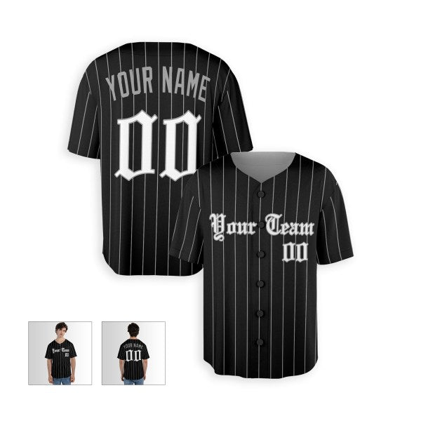 Personalized Chicago White Sox Baseball Jersey - Black City Style, Custom Name & Number-3