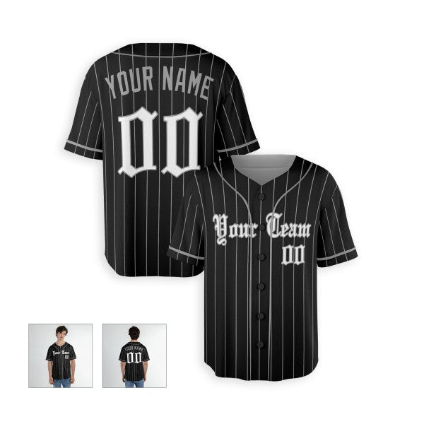 Personalized Chicago White Sox Baseball Jersey - Black City Style, Custom Name & Number-4