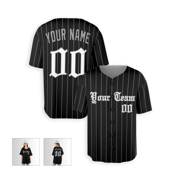 Personalized Chicago White Sox Baseball Jersey - Black City Style, Custom Name & Number-5