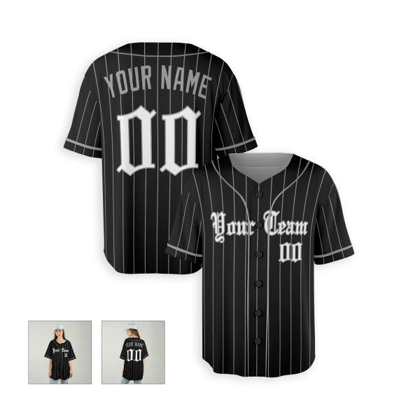 Personalized Chicago White Sox Baseball Jersey - Black City Style, Custom Name & Number-6
