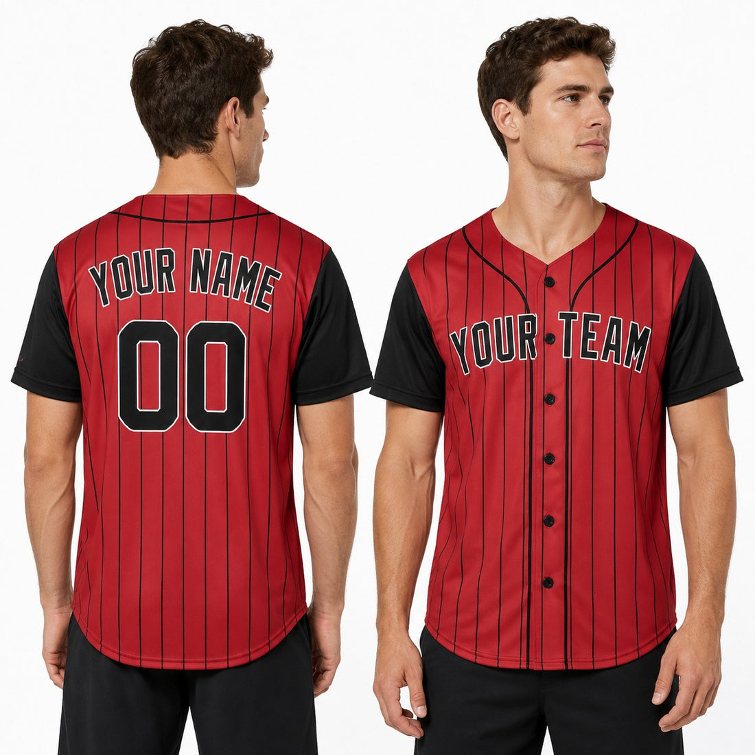 Personalized Chicago White Sox Baseball Jersey - Red Black City Style, Custom Name & Number-1