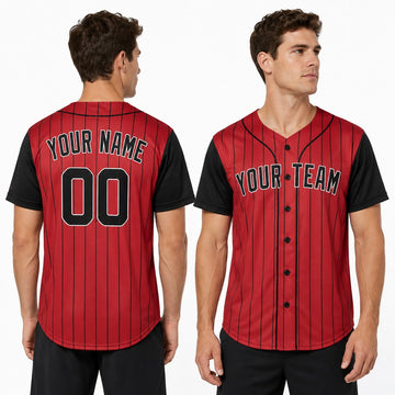 Personalized Chicago White Sox Baseball Jersey - Red Black City Style, Custom Name & Number-1