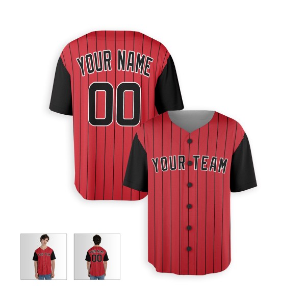 Personalized Chicago White Sox Baseball Jersey - Red Black City Style, Custom Name & Number-3