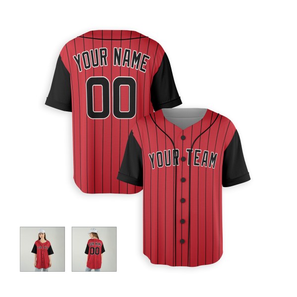 Personalized Chicago White Sox Baseball Jersey - Red Black City Style, Custom Name & Number-6