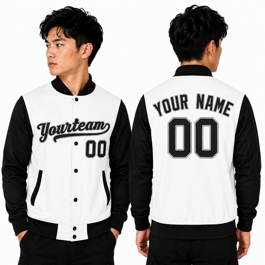 Personalized Chicago White Sox Varsity Jacket – White Black Home Style, Custom Name & Number-1