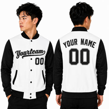 Personalized Chicago White Sox Varsity Jacket – White Black Home Style, Custom Name & Number-1