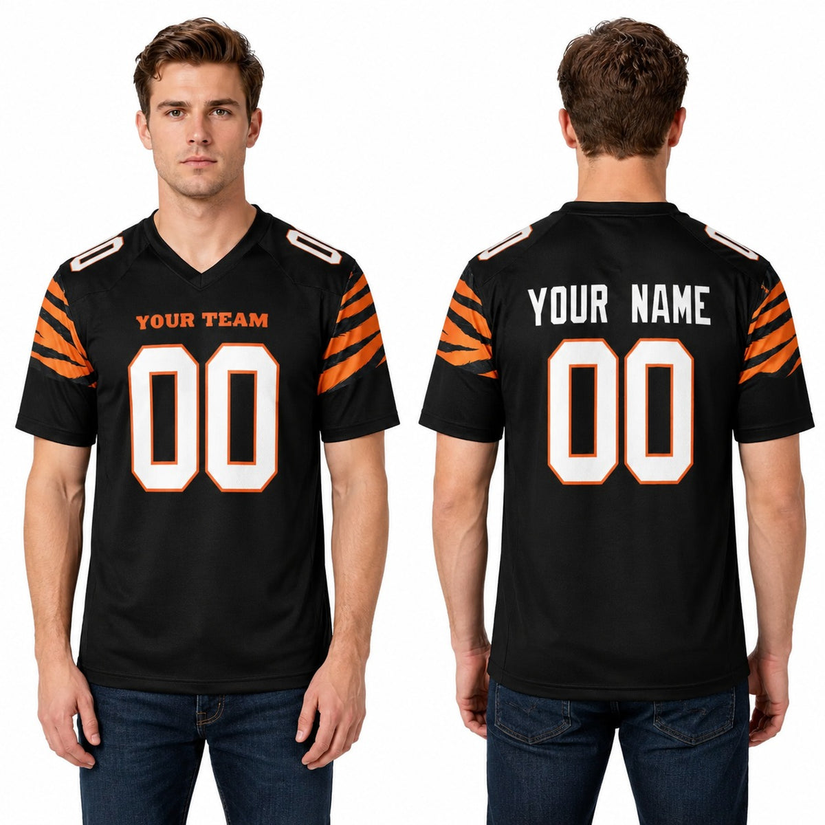 Personalized Cincinnati Bengals Football Jersey - Black 1988 Legacy Style, Custom Name & Number-1