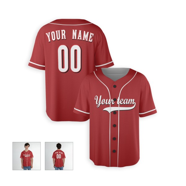 Personalized Cincinnati Reds Baseball Jersey - Red Alternate Style, Custom Name & Number-3