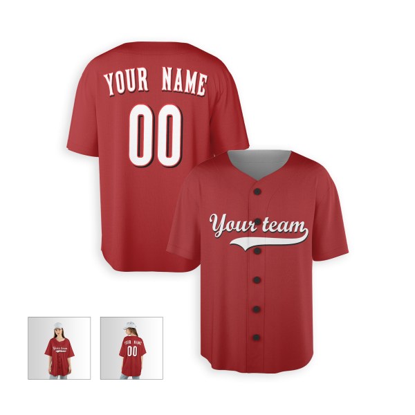 Personalized Cincinnati Reds Baseball Jersey - Red Alternate Style, Custom Name & Number-5