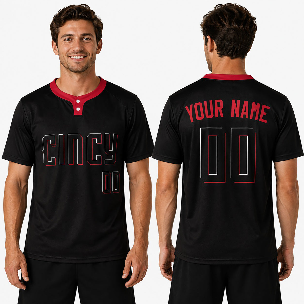 Personalized Cincinnati Reds Cincy Two-Button Baseball Jersey - City Connect Style, Custom Name & Number-1