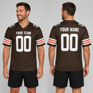 Personalized Cleveland Browns Football Jersey - Brown Fan Style, Custom Name & Number-1