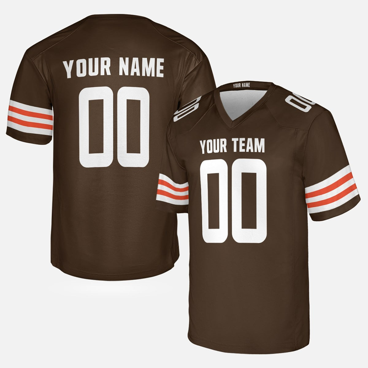 Personalized Cleveland Browns Football Jersey - Brown Fan Style, Custom Name & Number-3