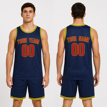 Personalized Cleveland Cavaliers Basketball Jersey - Navy 2015/16 Hardwood Classics Swingman Style, Custom Name & Number-1