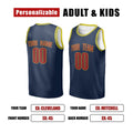 Personalized Cleveland Cavaliers Basketball Jersey - Navy 2015/16 Hardwood Classics Swingman Style, Custom Name & Number-2